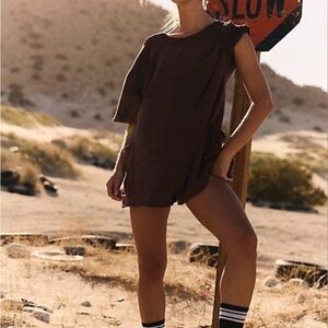 Free People Hotshot Tee Romper